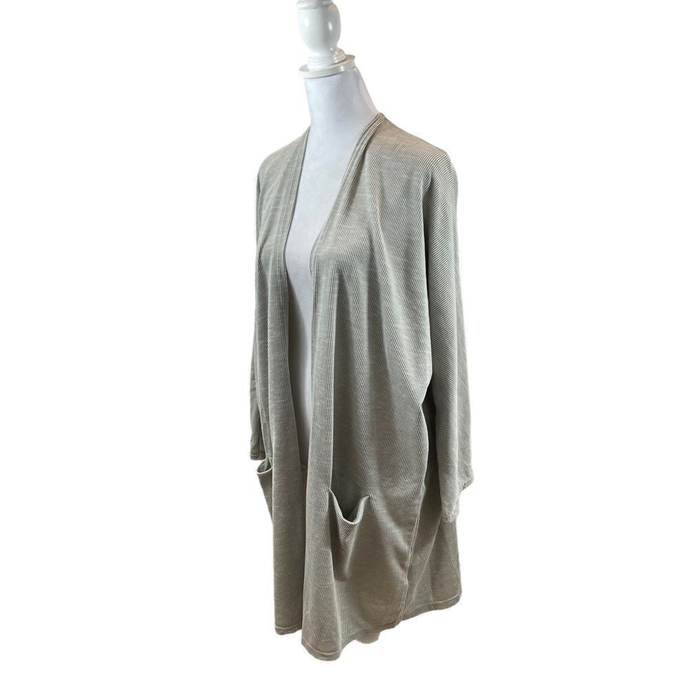 Donni Brand Striped Open Front Cardigan Lightweight Jacket One Size